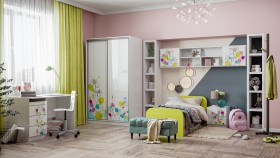 Детская комната Флер (Белый/корпус Выбеленное дерево) в Белгороде - belgorod.katalogmebeli.com | фото