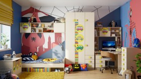 Детская комната Клаксон (Бежевый/корпус Клен) в Белгороде - belgorod.katalogmebeli.com | фото