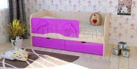 Друзья Кровать детская 2 ящика 1.6 Фиолетовый глянец в Белгороде - belgorod.katalogmebeli.com | фото