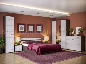 Спальня Нэнси (Венге/Белый глянец) в Белгороде - belgorod.katalogmebeli.com | фото