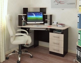 Компьютерный стол Каспер (венге/лоредо) в Белгороде - belgorod.katalogmebeli.com | фото