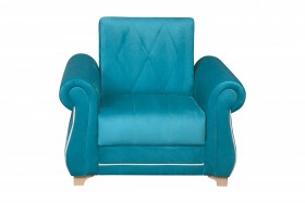 Кресло для отдыха "Порто" (велюр киви бирюза / микровельвет крем) в Белгороде - belgorod.katalogmebeli.com | фото 3