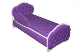 Кровать 160 Гармония 32 Фиолетовый (мягкий бортик) в Белгороде - belgorod.katalogmebeli.com | фото