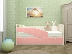 Кровать Бабочки 1,6м (Розовый металлик) в Белгороде - belgorod.katalogmebeli.com | фото 1