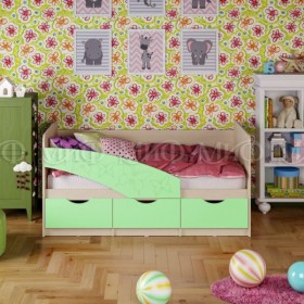 Кровать Бабочки 1,6м (Салат матовый) в Белгороде - belgorod.katalogmebeli.com | фото