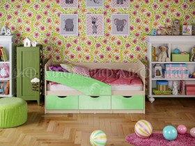 Кровать Бабочки 2,0м (Салатовый металлик) в Белгороде - belgorod.katalogmebeli.com | фото