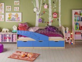 Кровать детская 2,0м Дельфин (Синий матовый) в Белгороде - belgorod.katalogmebeli.com | фото