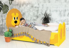 Кровать детская Лева 1.6 Желтый/Оранжевый в Белгороде - belgorod.katalogmebeli.com | фото