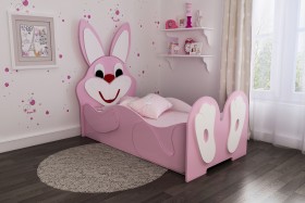 Кровать детская Зайка 1.6 Розовый/Белый в Белгороде - belgorod.katalogmebeli.com | фото