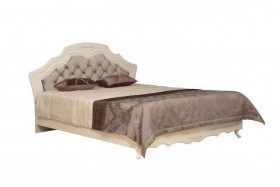 Кровать двойная "Кантри" (вудлайн кремовый/патина/ортопед/1820) в Белгороде - belgorod.katalogmebeli.com | фото