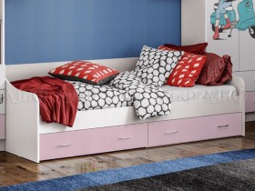 Кровать Fashion-1 Вега 0,9 м (Белый/Розовый) в Белгороде - belgorod.katalogmebeli.com | фото