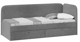 Кровать «Молли» с мягкой обивкой (900) тип 1 (Микровелюр Scandi Graphite 22) в Белгороде - belgorod.katalogmebeli.com | фото