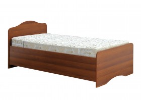 Кровать одинарная 900-1 без матраса (круглые спинки) Орех Таволато в Белгороде - belgorod.katalogmebeli.com | фото