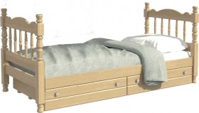 Кровать одинарная Аленка из массива сосны 800*1890 Сосна в Белгороде - belgorod.katalogmebeli.com | фото