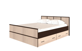 Кровать Сакура с настилом и ящиками 1,4 (Венге/Лоредо) в Белгороде - belgorod.katalogmebeli.com | фото