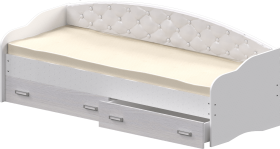 Кровать Софа-8 с мягкой спинкой (900х1900) Белый в Белгороде - belgorod.katalogmebeli.com | фото