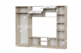 Мебель для гостиной МГС 3 Исполнение 1 Дуб Сонома / Белый в Белгороде - belgorod.katalogmebeli.com | фото 3