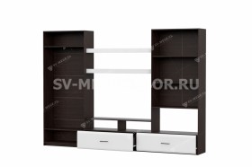 Мебель для гостиной МГС 7 Исполнение 1 Дуб Венге/Белый глянец в Белгороде - belgorod.katalogmebeli.com | фото