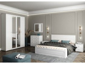 Модульная спальня Барселона (Белый/Белый глянец) в Белгороде - belgorod.katalogmebeli.com | фото