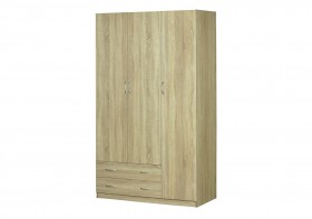 Шкаф для платья и белья 3-х дверный без зеркала Дуб Сонома в Белгороде - belgorod.katalogmebeli.com | фото