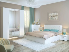 Спальня Тиффани (Белый текстурный) в Белгороде - belgorod.katalogmebeli.com | фото 1
