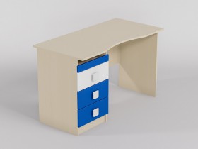 Стол (столешница с выемкой) Скай (Синий/Белый/корпус Клен) в Белгороде - belgorod.katalogmebeli.com | фото